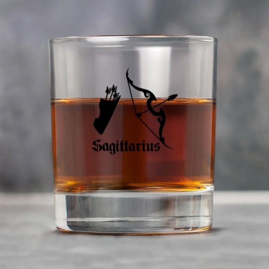 Sagittarius bow and arrow Rock Glasses