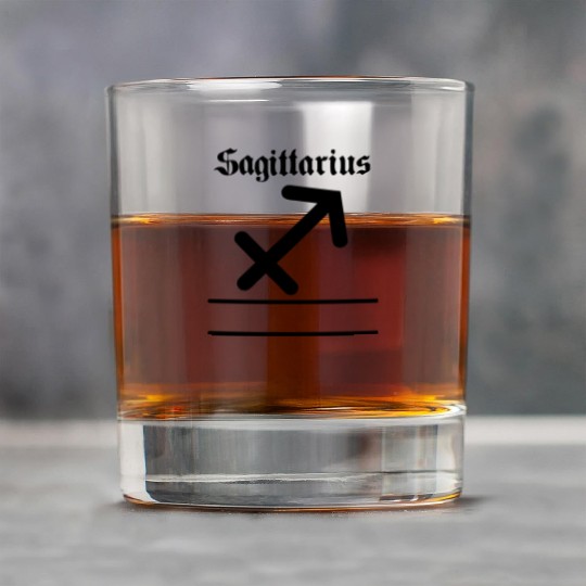Sagittarius zodiac sign with above letters Rock Glasses
