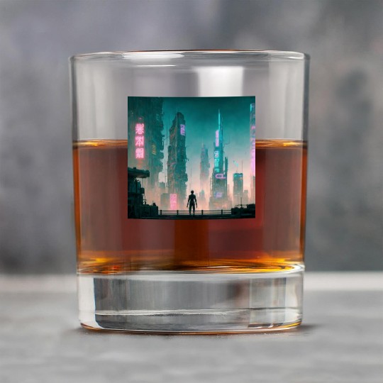 Cyberpunk Cityscape Rock Glasses