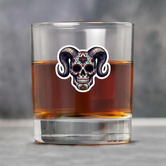 Enchanted Horns: Sugar Skull- Sugar Skull Rock Glasses
