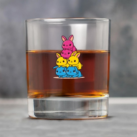 Bunny Pansexual Flag Pride Month Cute Bunny Rock Glasses
