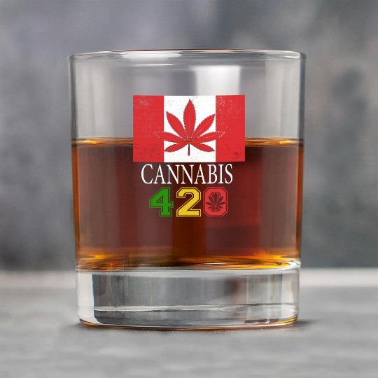 Comical 420 Celebrate Herb Weed Marijuana Design Rock Glasses