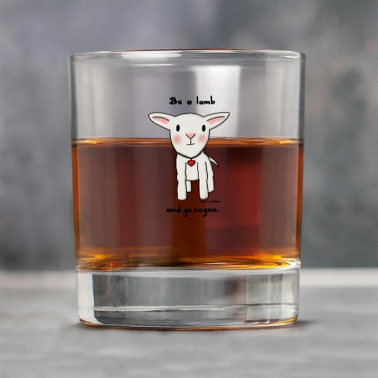 Be a Lamb and Go Vegan Rock Glasses
