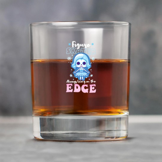 Figure Skating Living On Edge Rock Glasses
