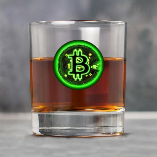 Crypto Currency Coin Vintage Bitcoin Cryptocurrenc Rock Glasses