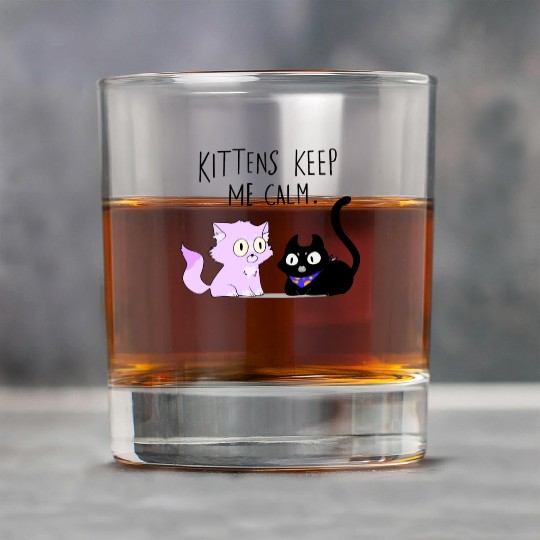 Kittens keep me calm Rock Glasses