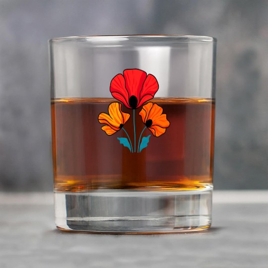 Poppy Bloom Rock Glasses