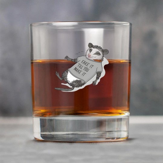 Live Weird Fake Your Death - Funny Possum Rock Glasses