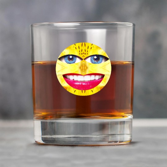 Smile Face Have a Nice Day Promote Happiness Joy Rock Glasses