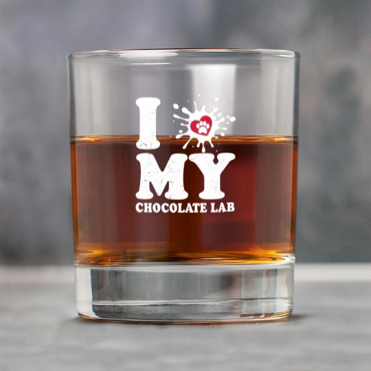 I Love My Chocolate Lab Labrador Retriever Owner Rock Glasses