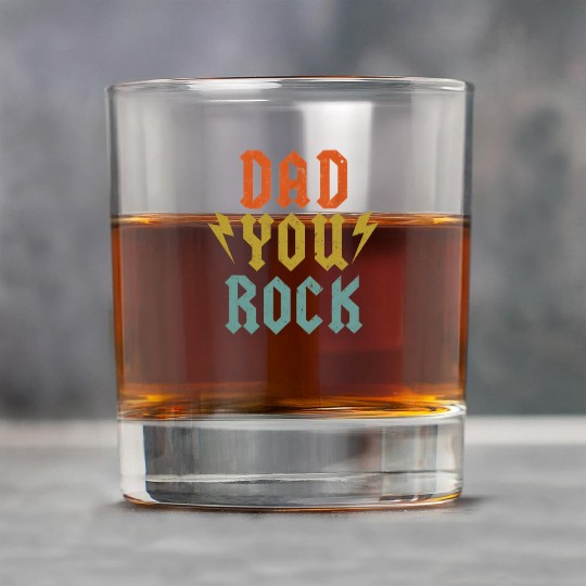 Fathers Day Funny Dad You Rock Guitar Vintage Rock Glasses