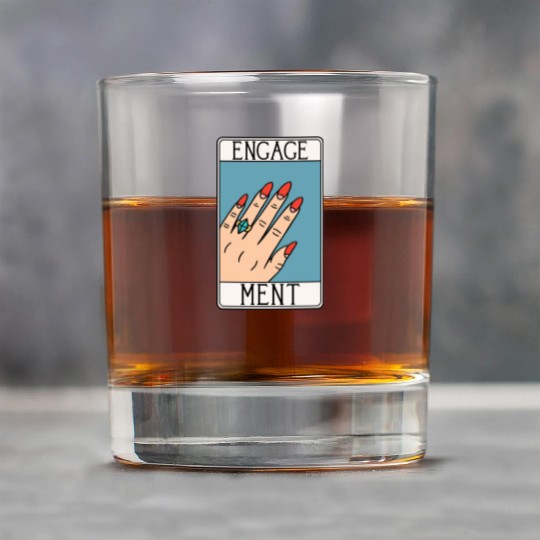 Engagement - Engaged Tarot Card - Wedding Proposal Rock Glasses