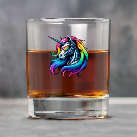 Cool Cyborg Unicorn Rainbow Rock Glasses