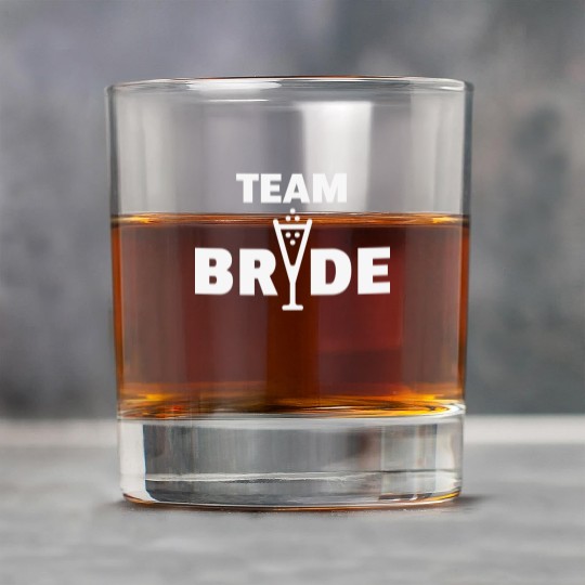 Team Bride Bubbly (Hen Night Bachelorette Party W) Rock Glasses