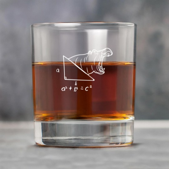 Hippo Pythagoras – Funny Math & Animal Pun Rock Glasses