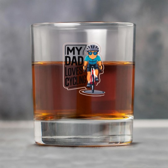 My Dad Loves Cycling - Father's Day Rock Glasses