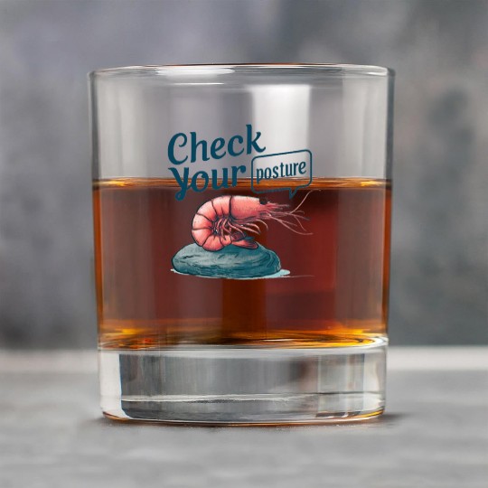 Funny Shrimp "Check Your Posture" Rock Glasses
