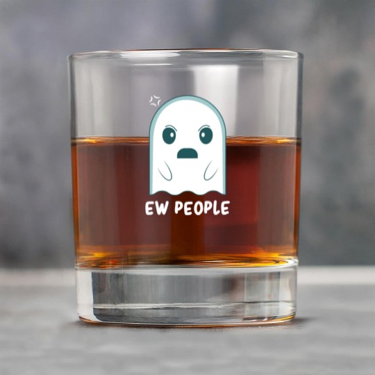 Ghost - Cute Ghost - Funny Ghost - Halloween Ghost Rock Glasses
