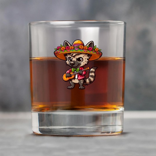 Cinco de Mayo Hyena Mariachi Guitar Rock Glasses