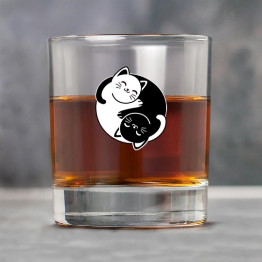 Yin and Yang Cats Rock Glasses