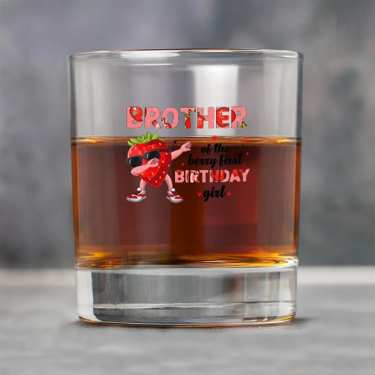 Brother of the Berry Sweet One Strawberry Rock Glasses