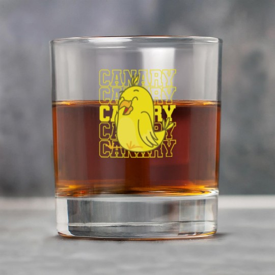 Yellow Canary Bird Rock Glasses