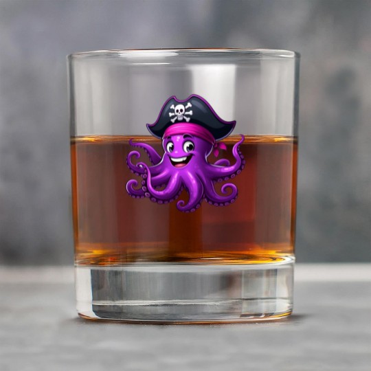 Funny pirate octopus Rock Glasses