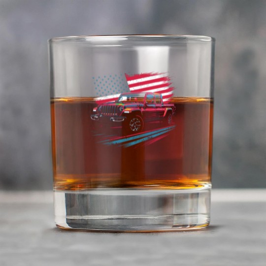 Jeep Gladiator JT US Flag Rock Glasses