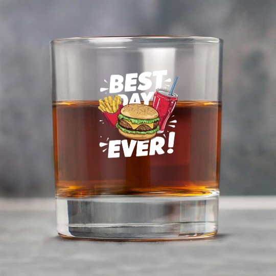 Best Day Ever Fast Food Enthusiast Treat Rock Glasses