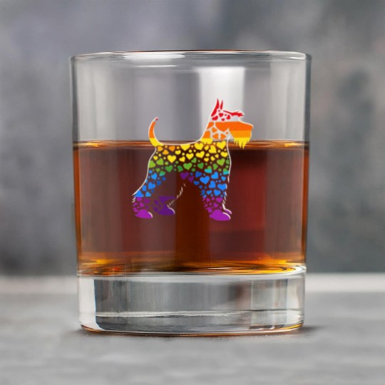 Miniature Schnauzer Rainbow LGBT Gay Pride Lesbian Rock Glasses