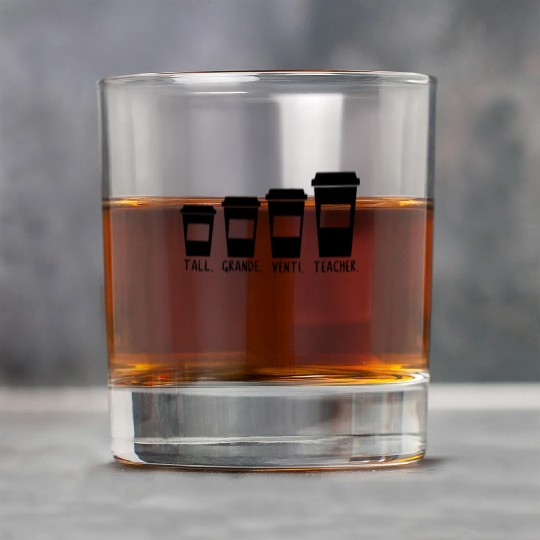 Coffee Themed Teacher Tall Grande Venti Teacher Rock Glasses