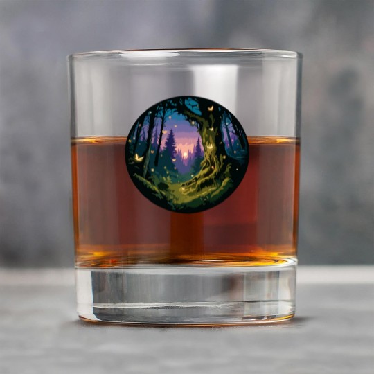 Enchanted Forest: Mystical Twilight Rock Glasses
