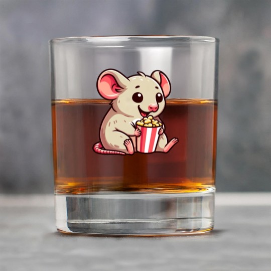 Mouse Rat Cinema Night Popcorn Movie Rock Glasses
