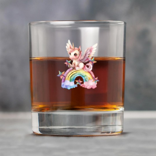 Rainbow & Unicorn Art Gifts for Girls & Teenagers Rock Glasses
