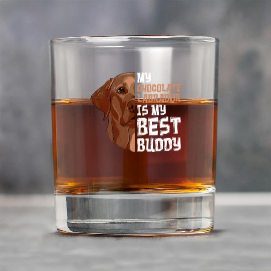 Labrador Dog My Chocolate Labrador my Best Buddy Rock Glasses