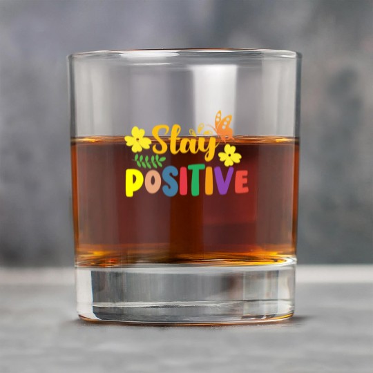 Stay Positive with Sunshine and Butterflies Rock Glasses