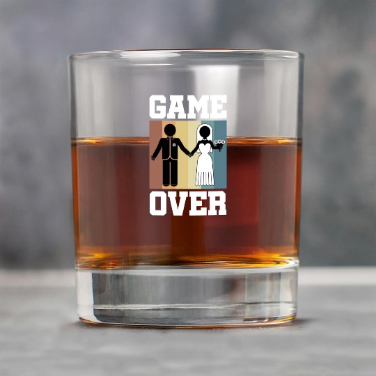 Game Over Bachelor Party Rock Glasses