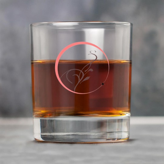 Elegant floral circle  Rock Glasses