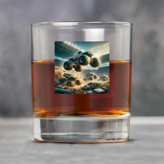Monster Madness Monster Trucks Rock Glasses