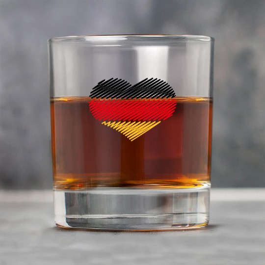 Heart - Black Red Gold (Germany / Flag / Scribble) Rock Glasses