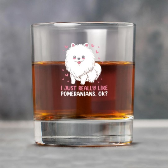 I Just Really Like Dogs Cute Pomeranian Rock Glasses