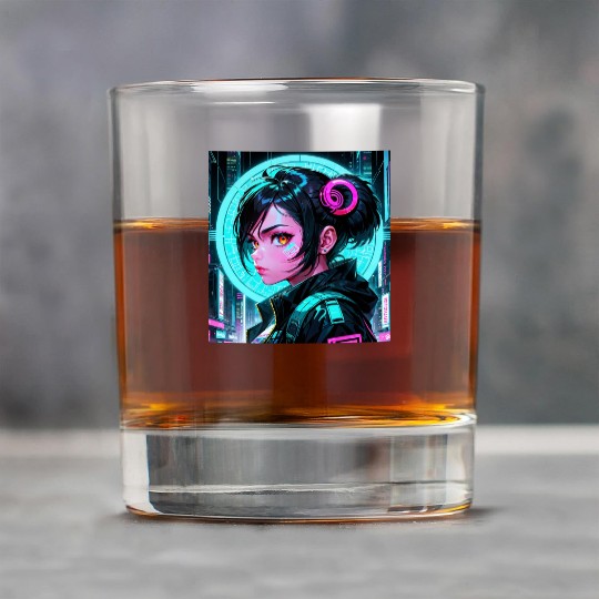 Beautiful Cyberpunk Girl Aesthetic Anime Rock Glasses