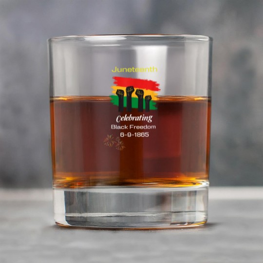 Juneteenth celebrating black freedom history Rock Glasses