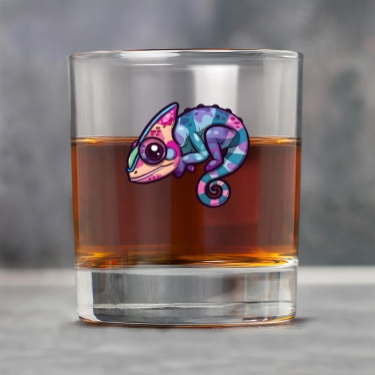 Colorful Chameleon Fantasy Creature Enchantment Rock Glasses