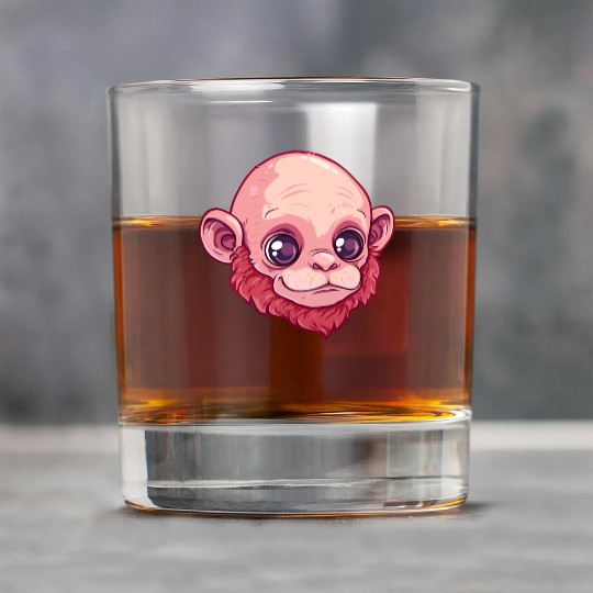 Adorable Uakari Monkey with Big Eyes Rock Glasses