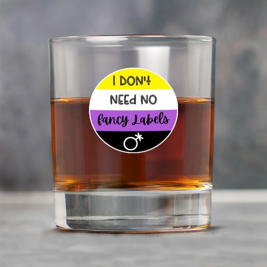I don't need no fancy Labels - Non Binary Pride Rock Glasses