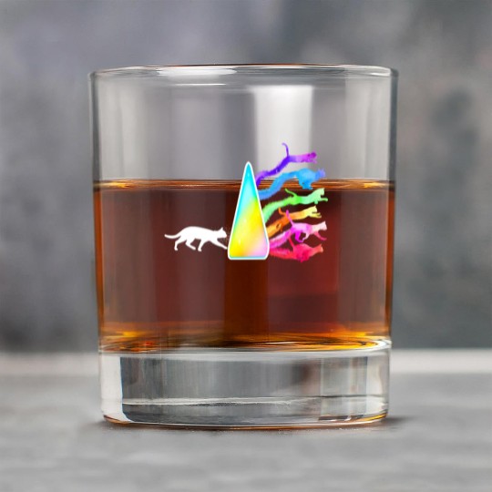 Funny Science Nerd, Geek Cat Physics Rainbow Rock Glasses