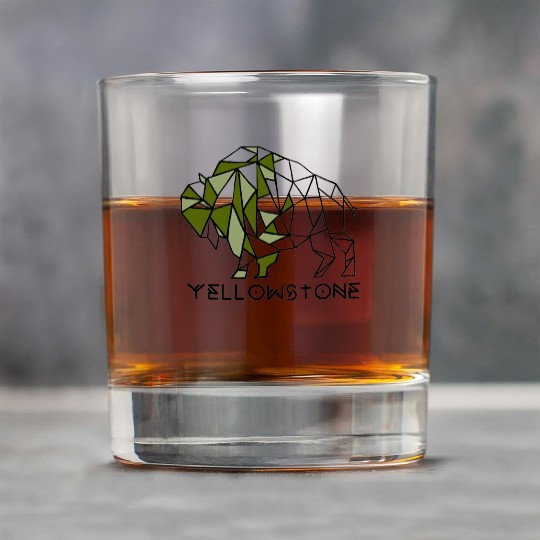 Army Green YStone Bison Design Rock Glasses