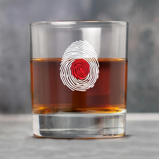 Japanese Fingerprint Flag Rock Glasses