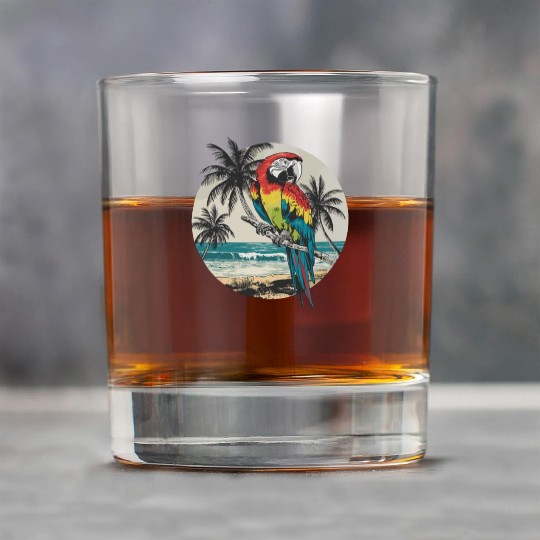Macaw Parrot for a Bird Lover Animal Lover Rock Glasses